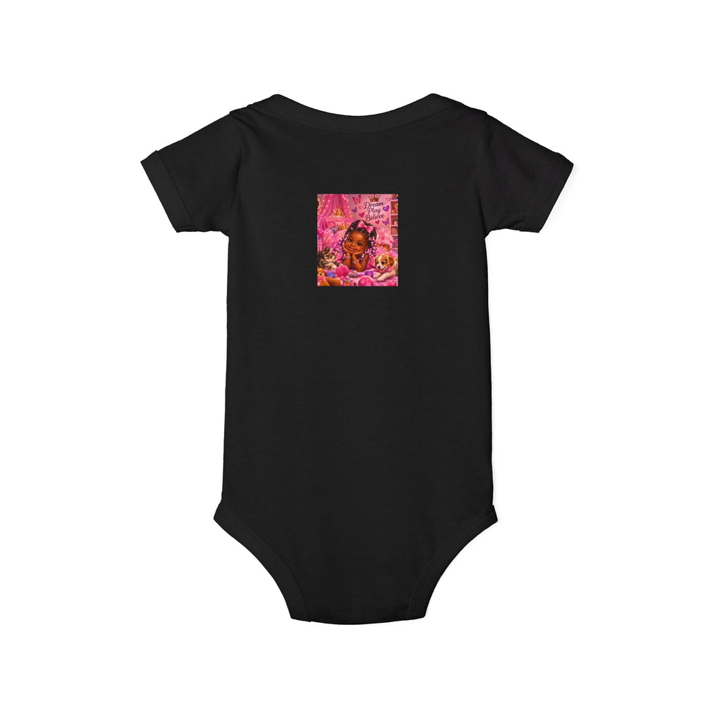 Pink Floral Baby Onesie – Cute Nursery Art Infant Jersey One Piece