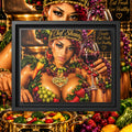 Chef Shaney Fruit Goddess Matte Framed Canvas — "Eat Fresh Live Healthy" Kitchen Wall Art