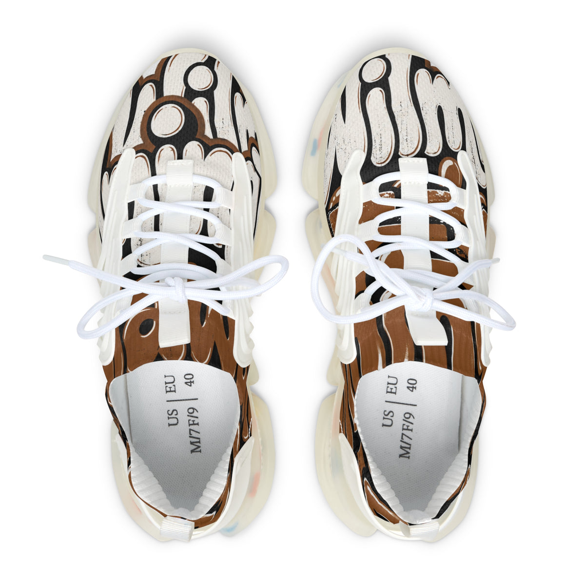 Women's Abstract Retro Mesh Sneakers