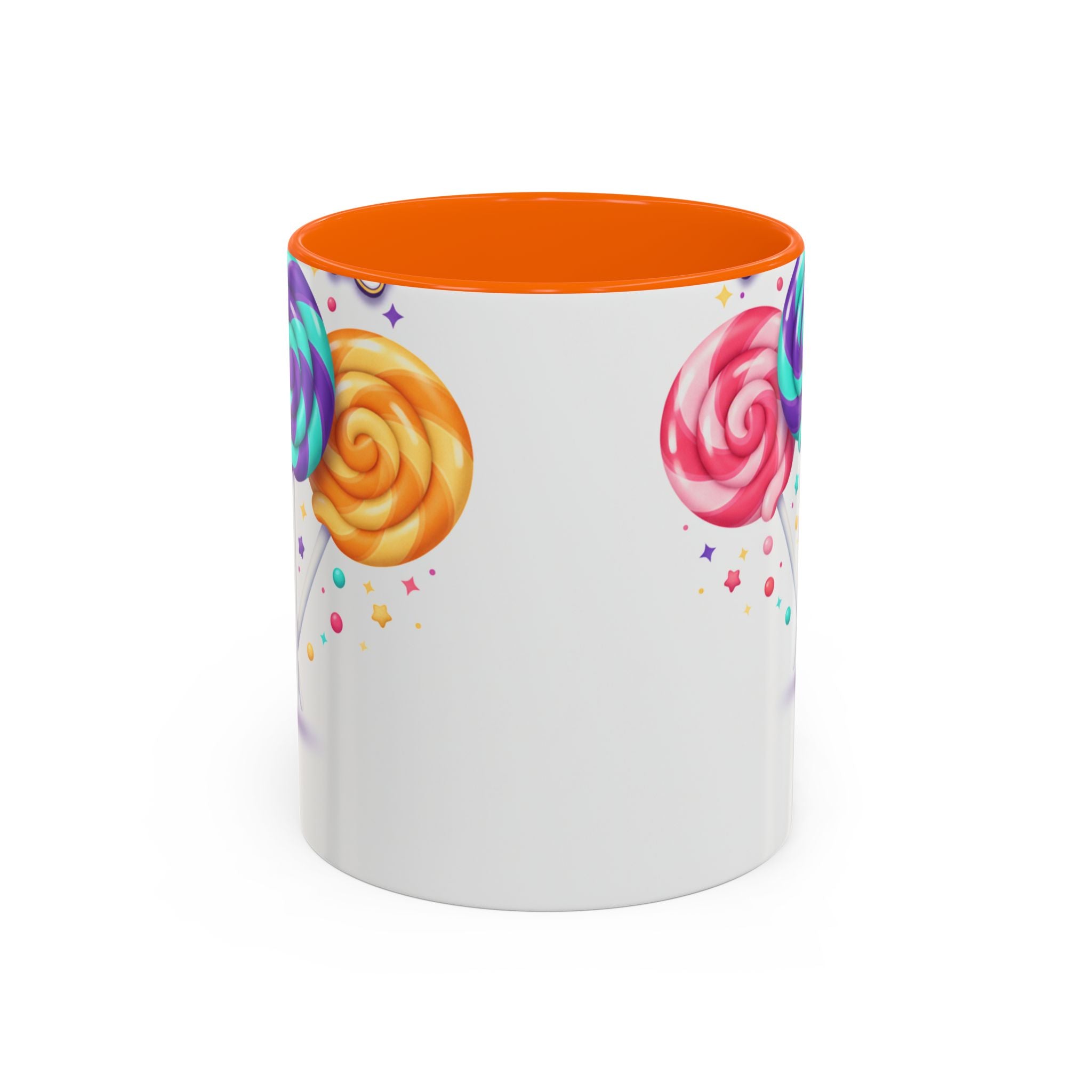 Lollipop Candy Coffee Mug — Colorful Swirl Sweets Accent Mug (11/15oz)