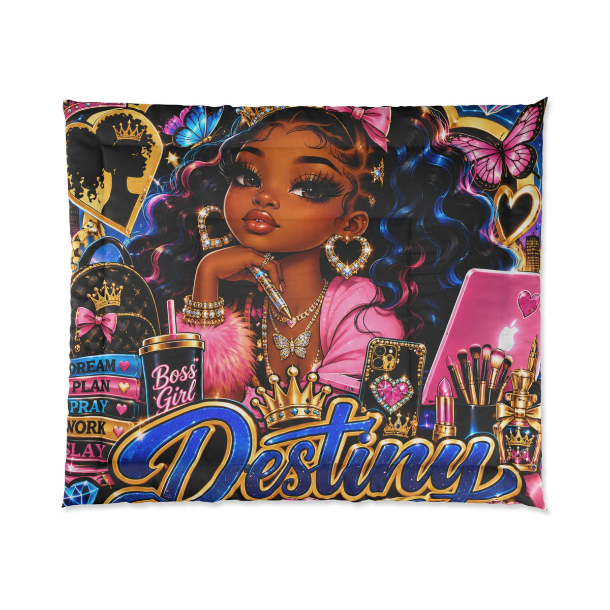 Destiny Boss Girl Inspirational Comforter