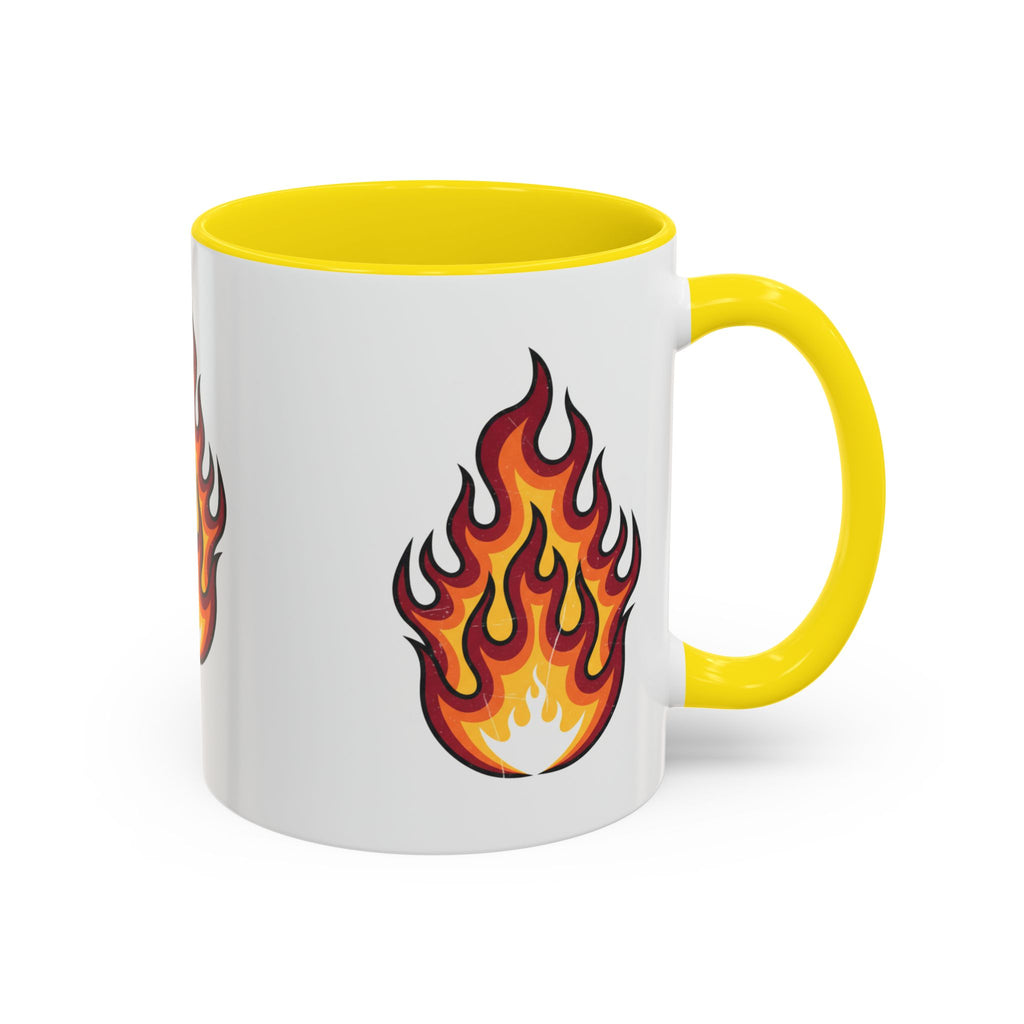 Flame Graphic Coffee Mug - Bold Accent Fire Design (11/15oz)