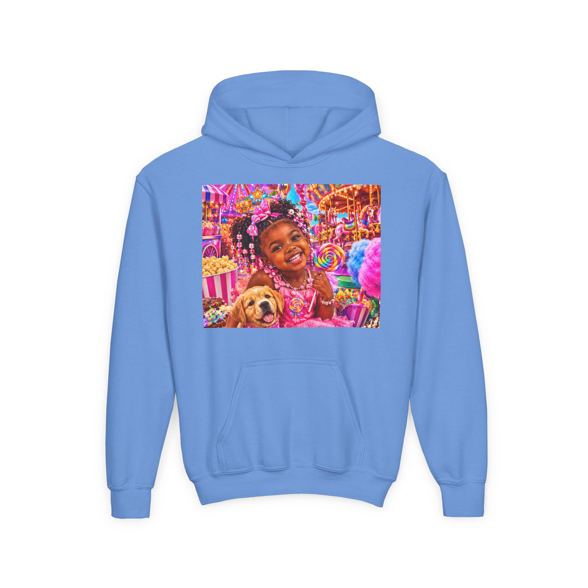 Youth Carnival Girl and Puppy Fairground Hoodie