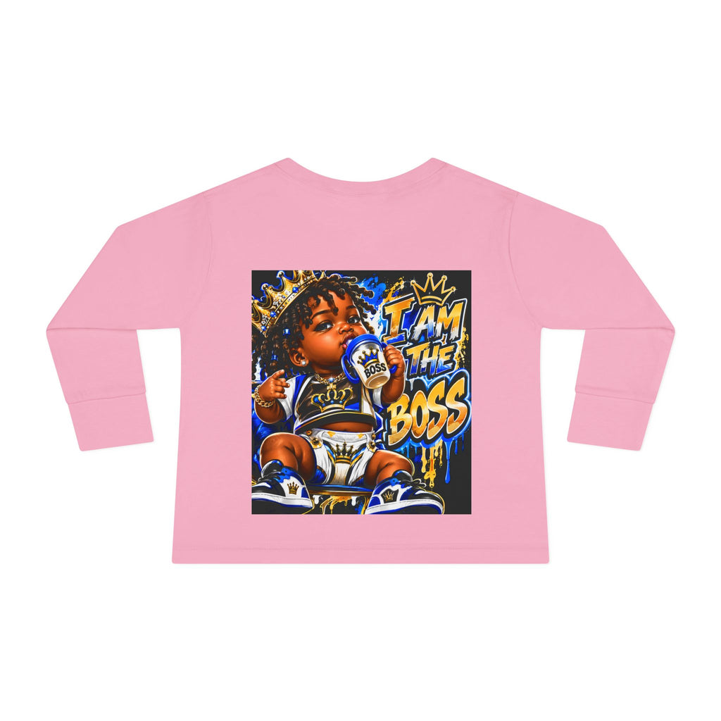 I Am The Boss Toddler Long Sleeve Tee — Cute Urban Baby Graphic Shirt
