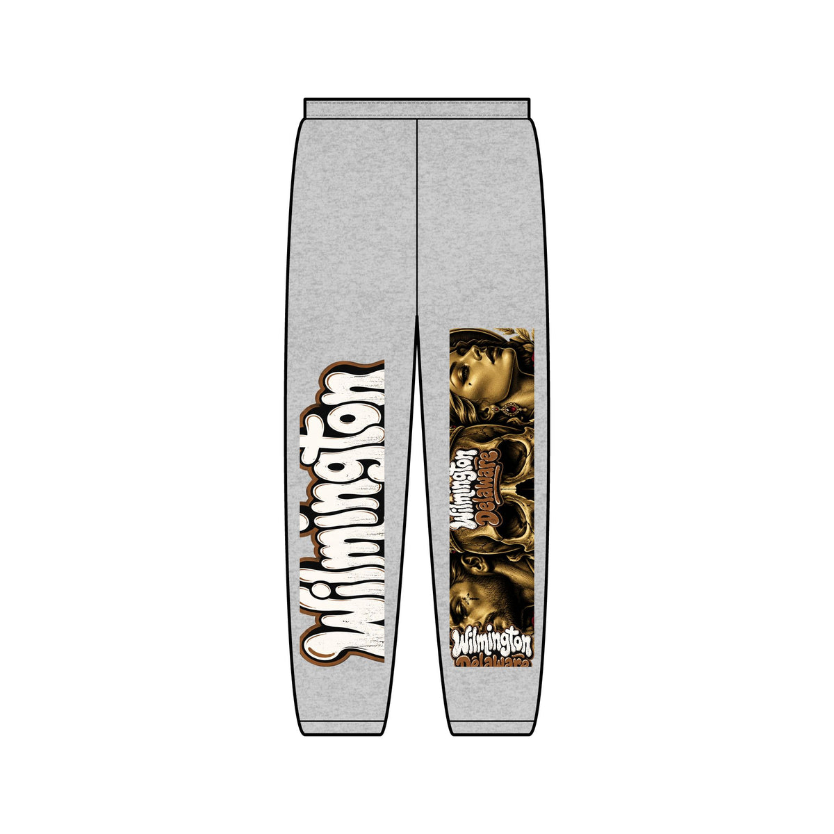 Skull & Gothic “Wild West” Graphic Sweatpants