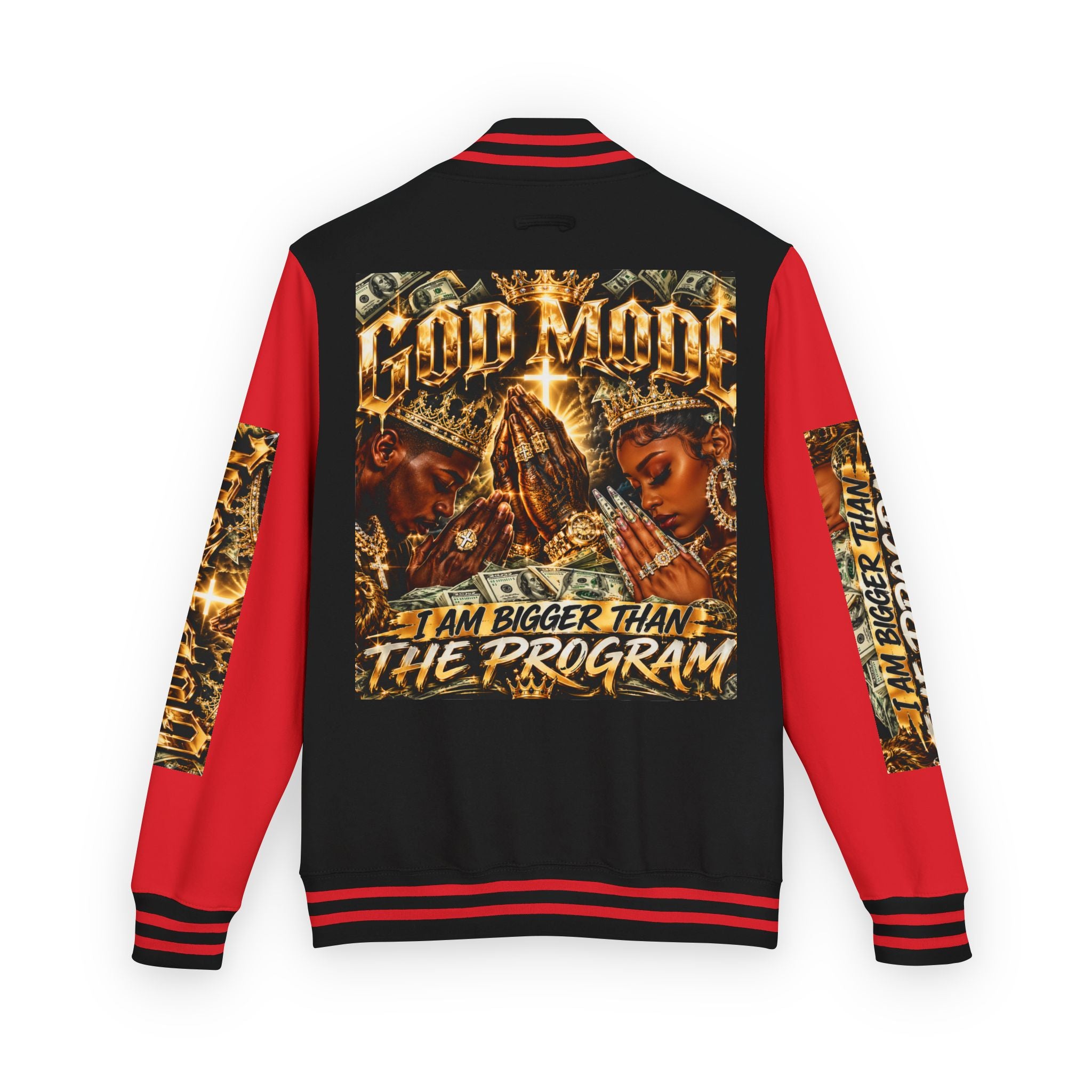 Letterman Jacket — 'I Am Bigger Than The Program' Graphic Varsity Jacket
