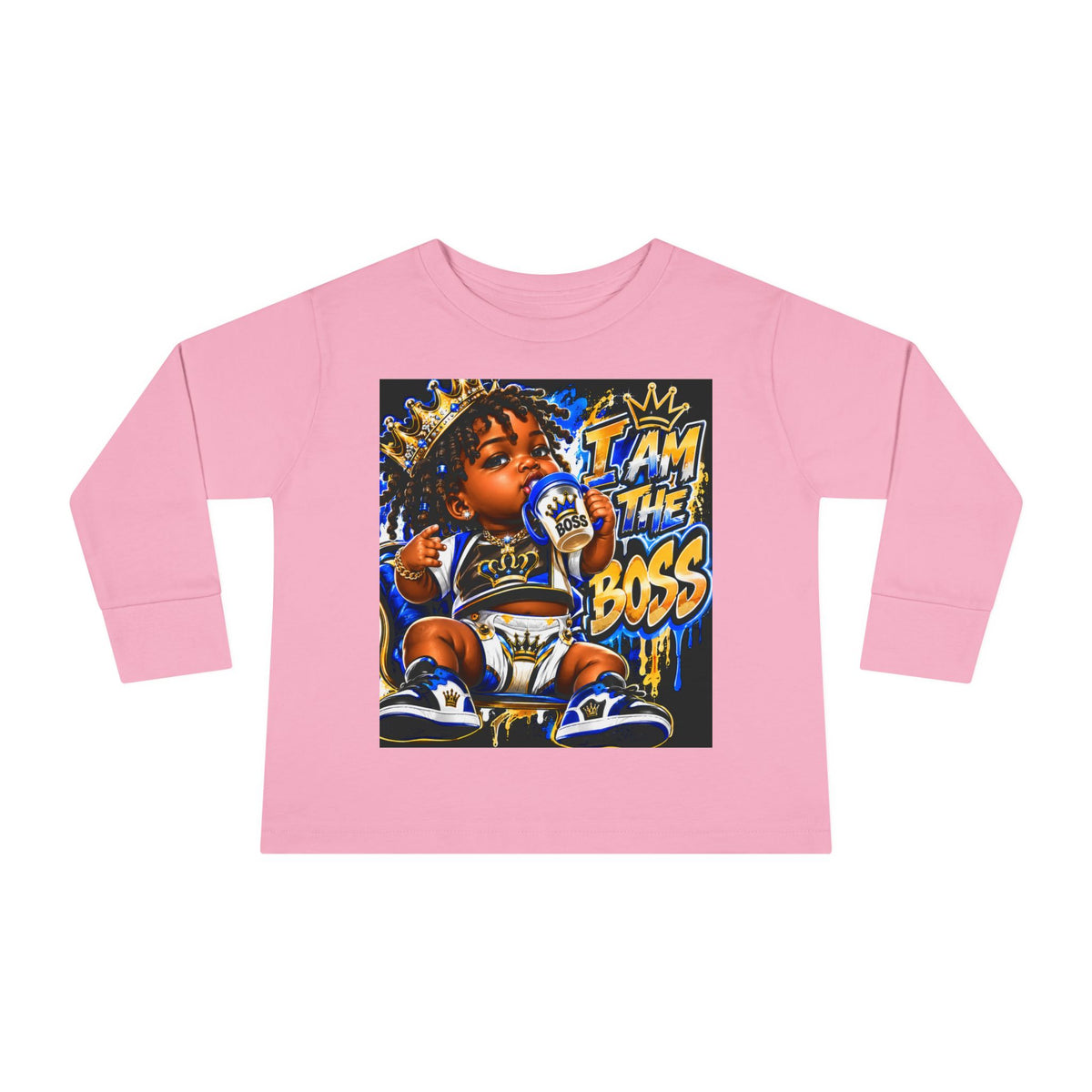 I Am The Boss Toddler Long Sleeve Tee — Cute Urban Baby Graphic Shirt