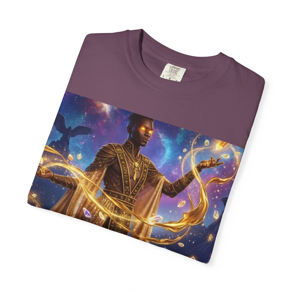 Cosmic Sorcerer T-Shirt — Celestial Magic Art Tee