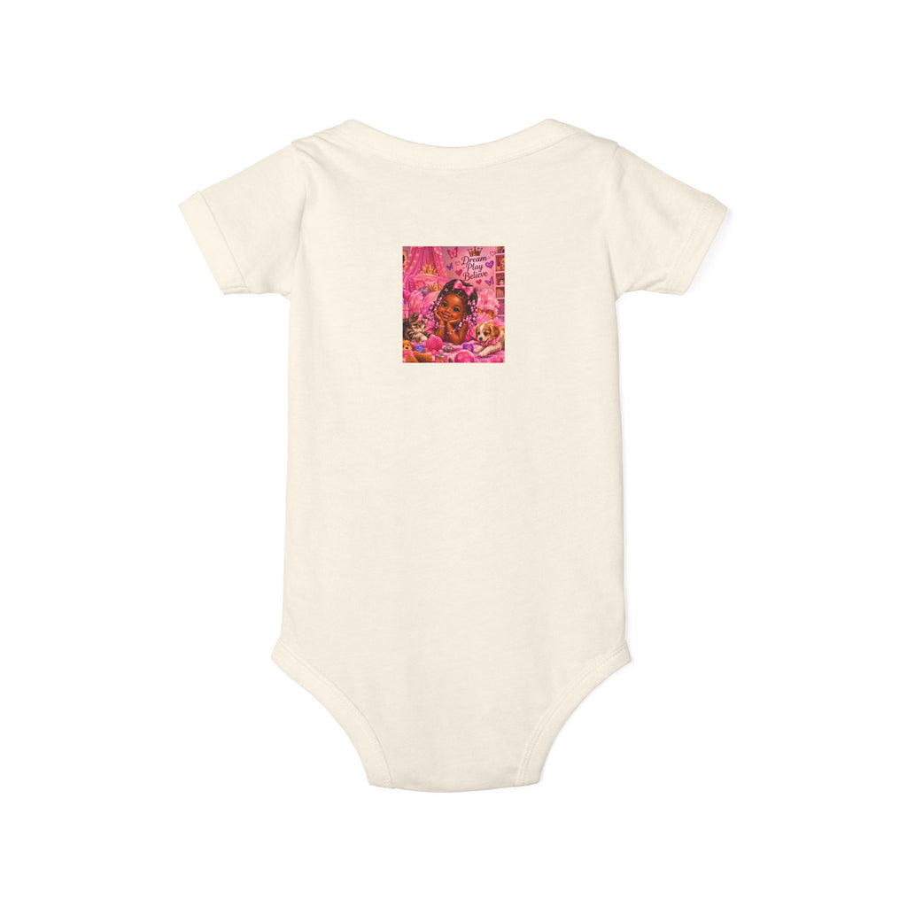 Pink Floral Baby Onesie – Cute Nursery Art Infant Jersey One Piece