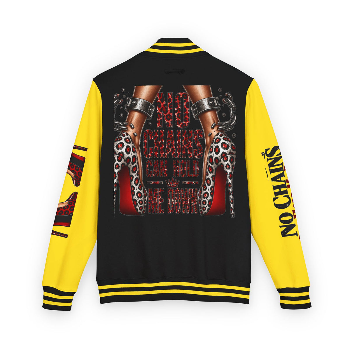 No Chains Letterman Jacket – Bold Streetwear Varsity Bomber