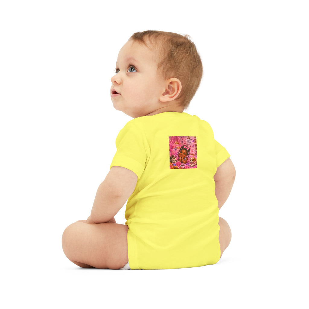 Pink Floral Baby Onesie – Cute Nursery Art Infant Jersey One Piece