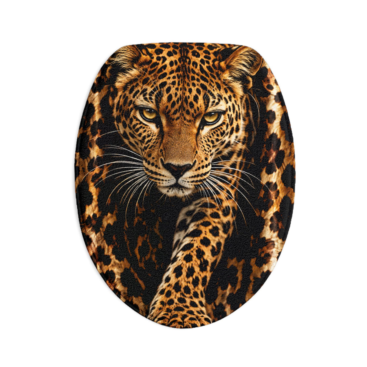 Leopard Print Bath Mat 3-Piece Set