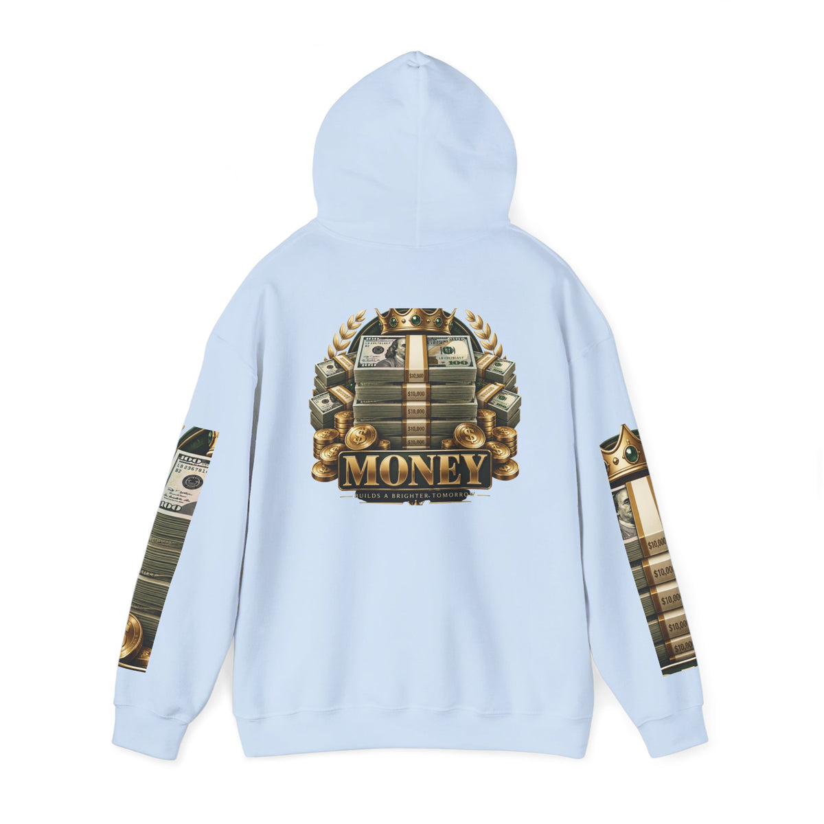 Hoodie — "You Mad At You Not Me! / You Can't Keep Up!" Flame Sleeve Graphic Hoodie