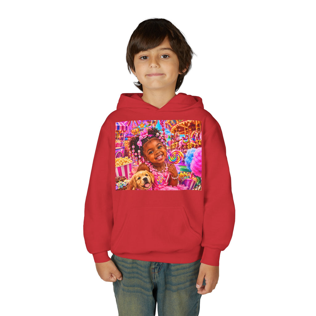 Youth Carnival Girl and Puppy Fairground Hoodie