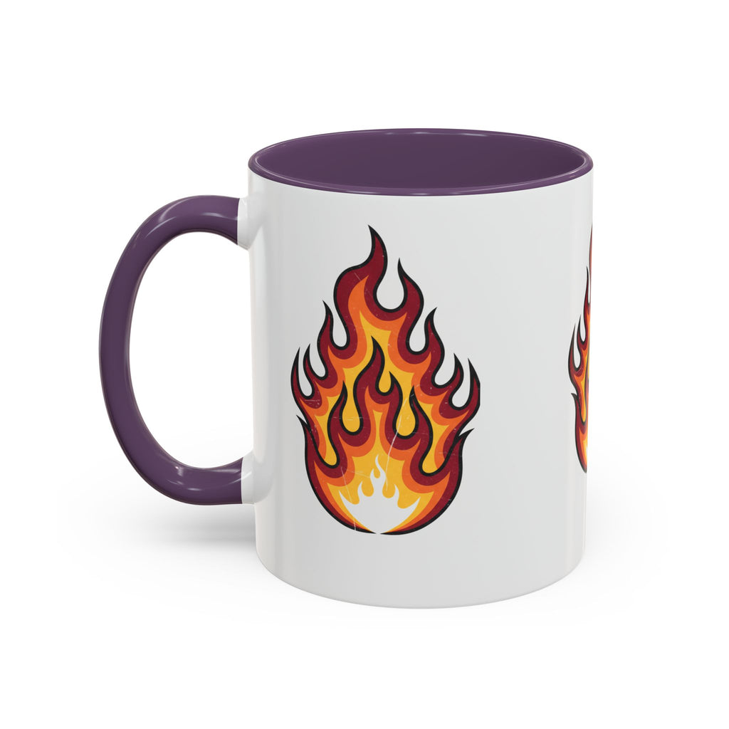 Flame Graphic Coffee Mug - Bold Accent Fire Design (11/15oz)