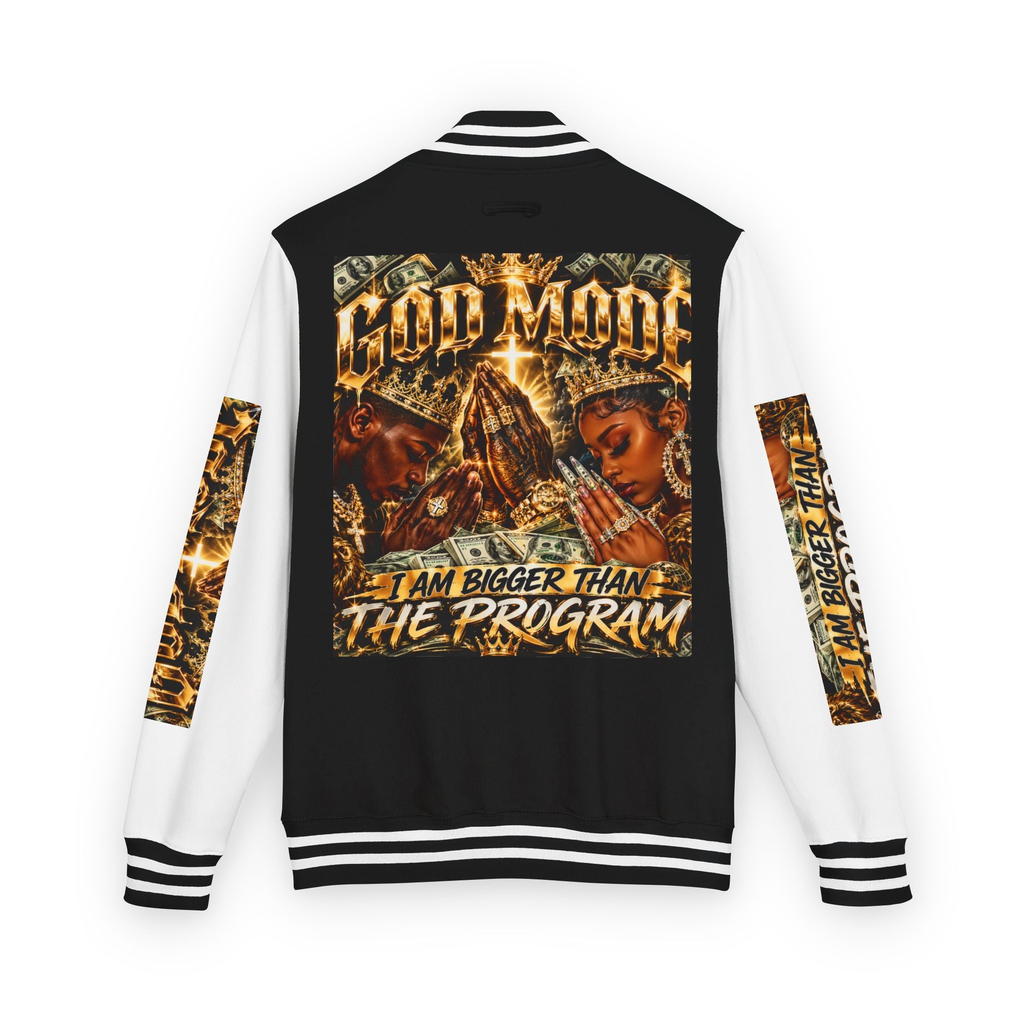 Letterman Jacket — 'I Am Bigger Than The Program' Graphic Varsity Jacket