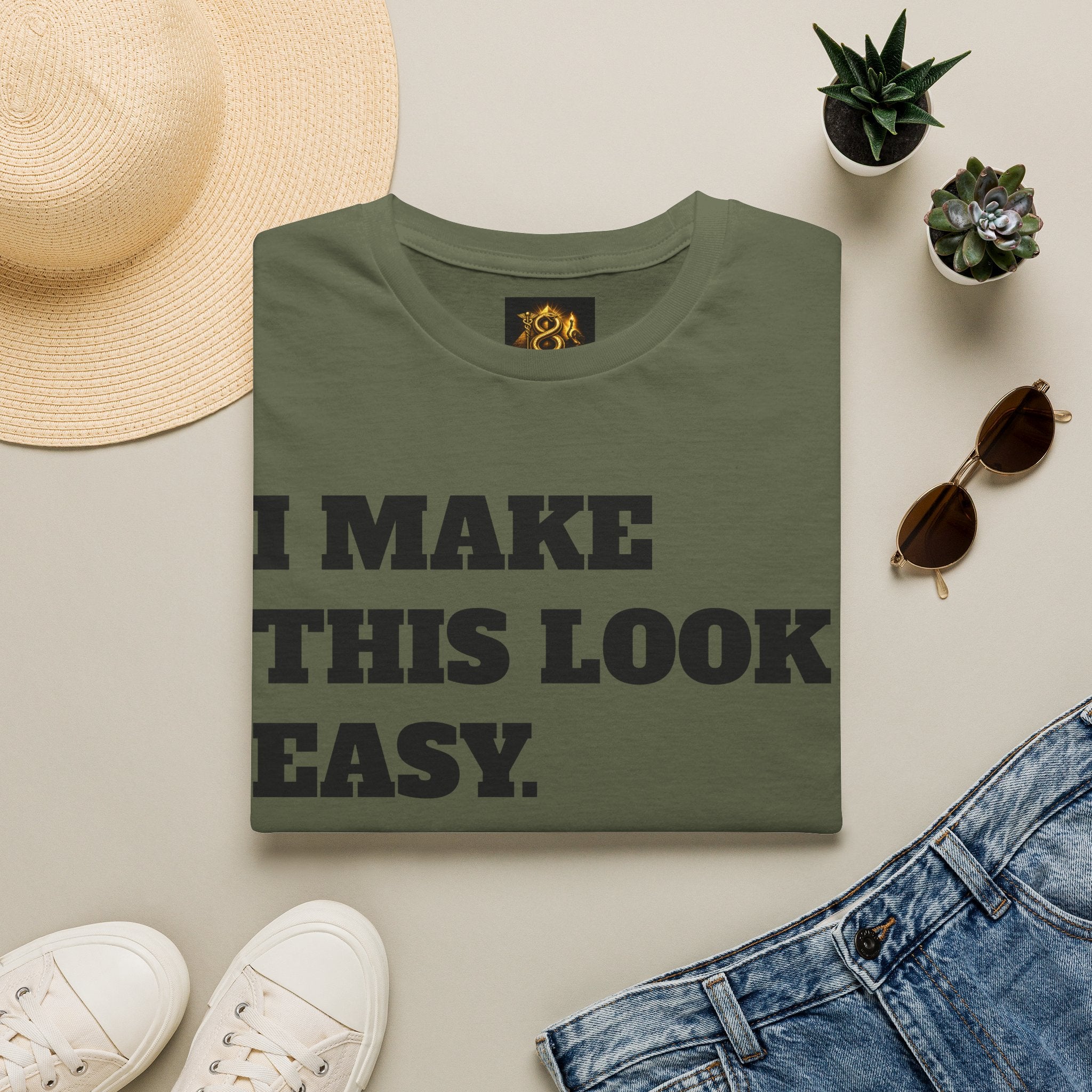 T-Shirt — "I Make This Look Easy. You Look Stressed." Bold Graphic Tee