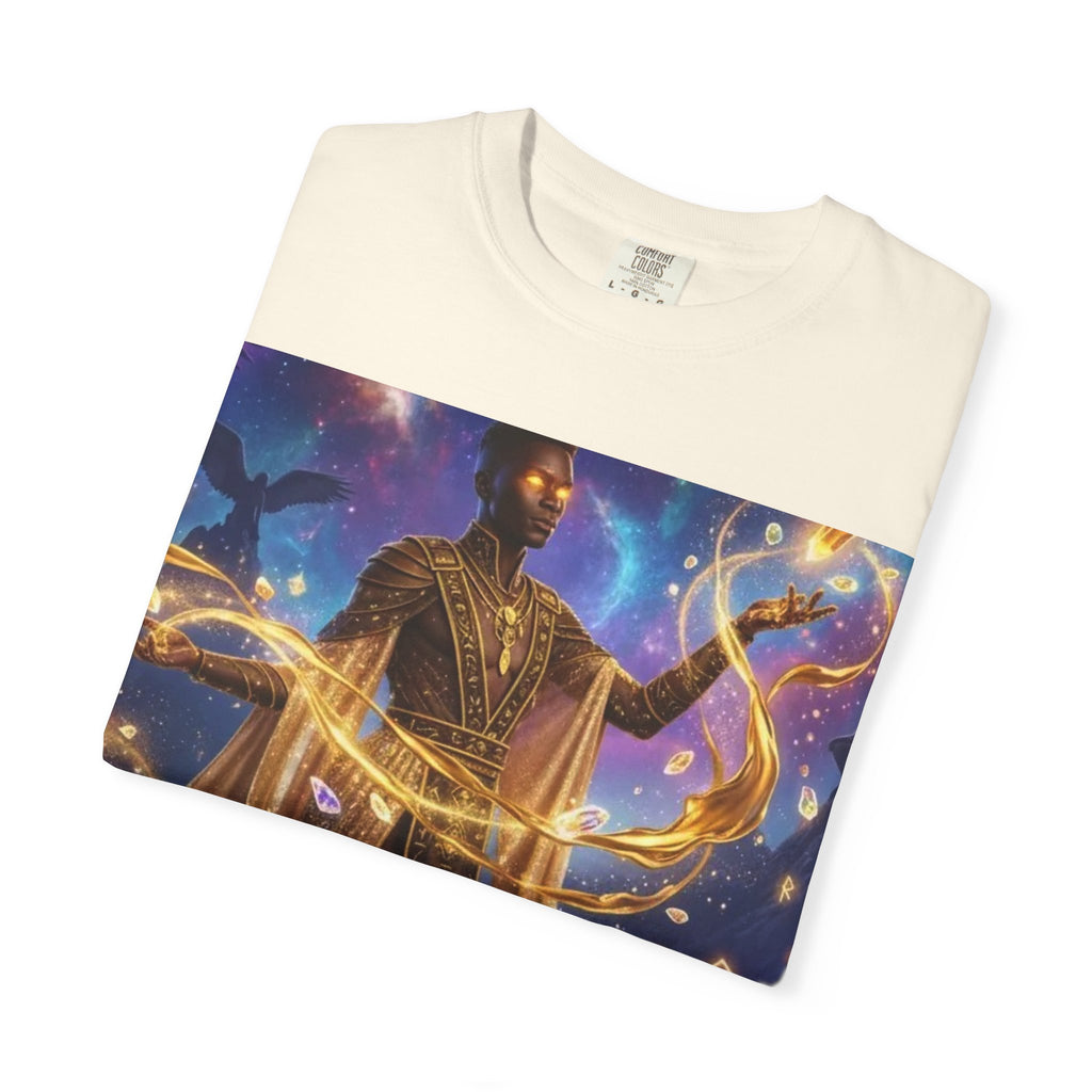 Cosmic Sorcerer T-Shirt — Celestial Magic Art Tee