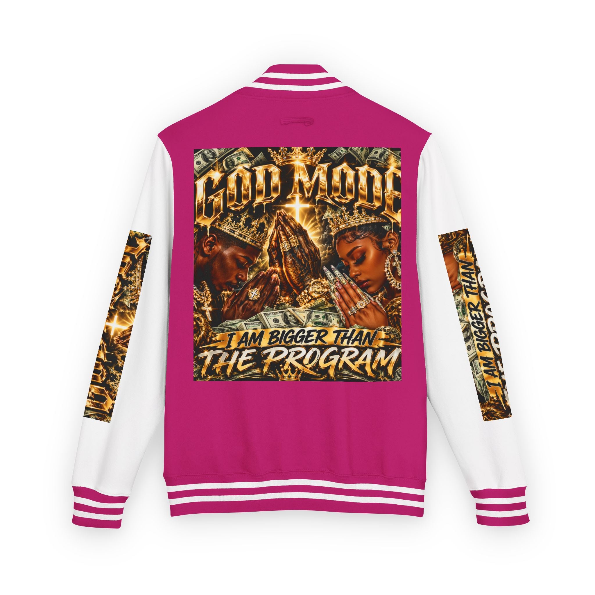 Letterman Jacket — 'I Am Bigger Than The Program' Graphic Varsity Jacket