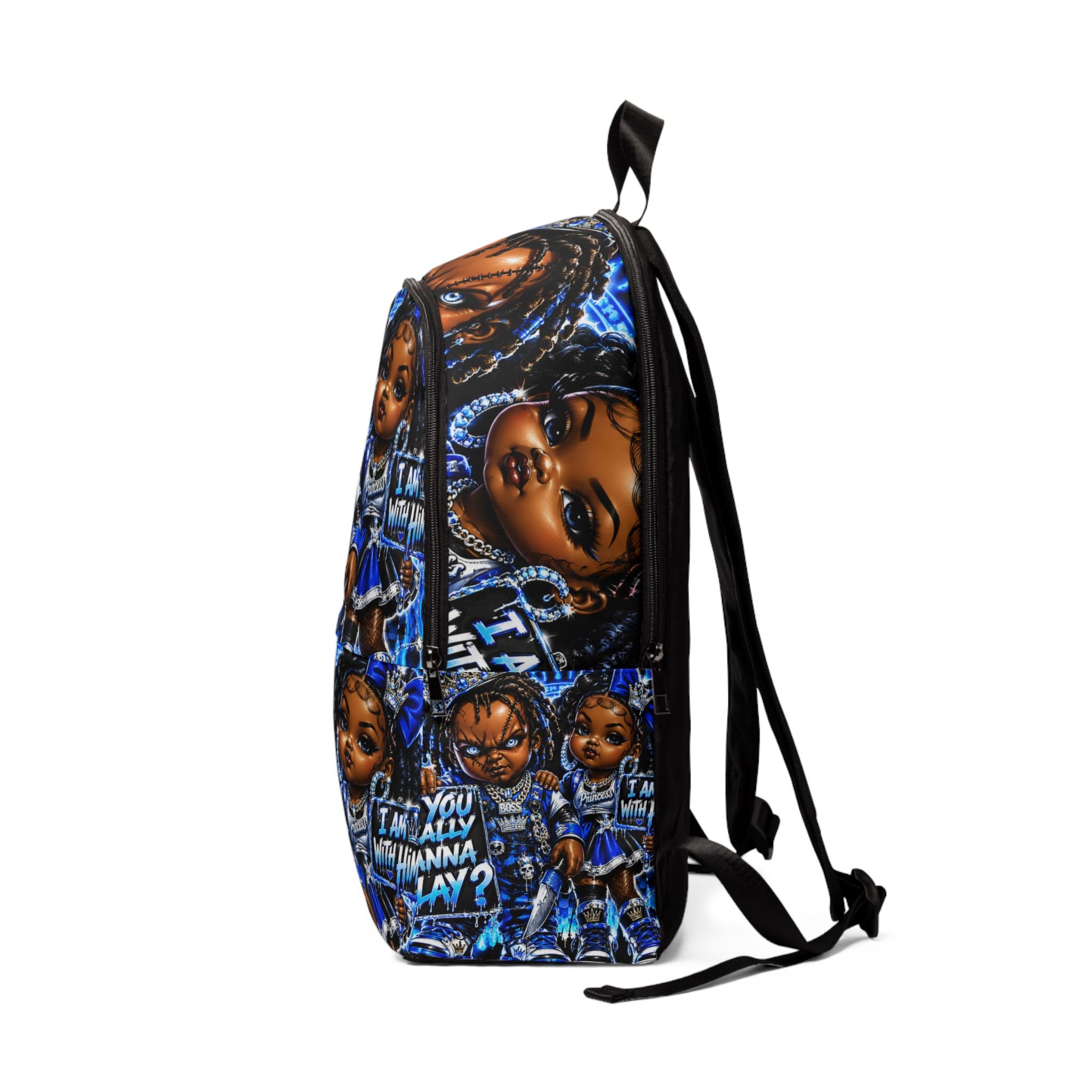 Blue Chucky Doll Horror Graphic Backpack – "Do You Really Wanna Play?"
