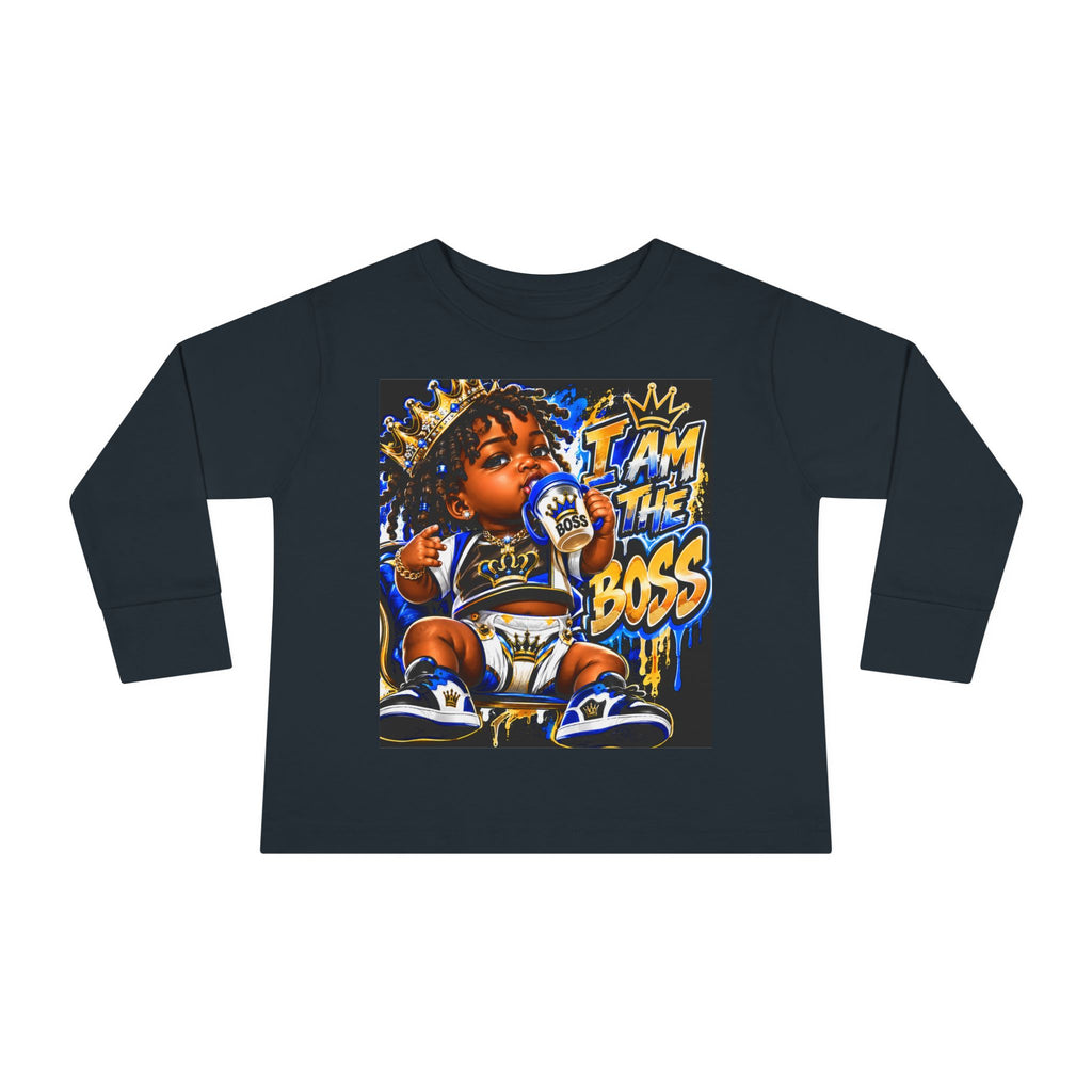 I Am The Boss Toddler Long Sleeve Tee — Cute Urban Baby Graphic Shirt