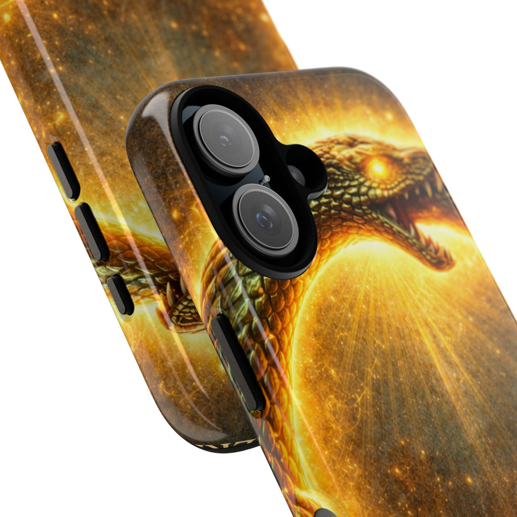 Phone Case — Golden Serpent Ouroboros Design