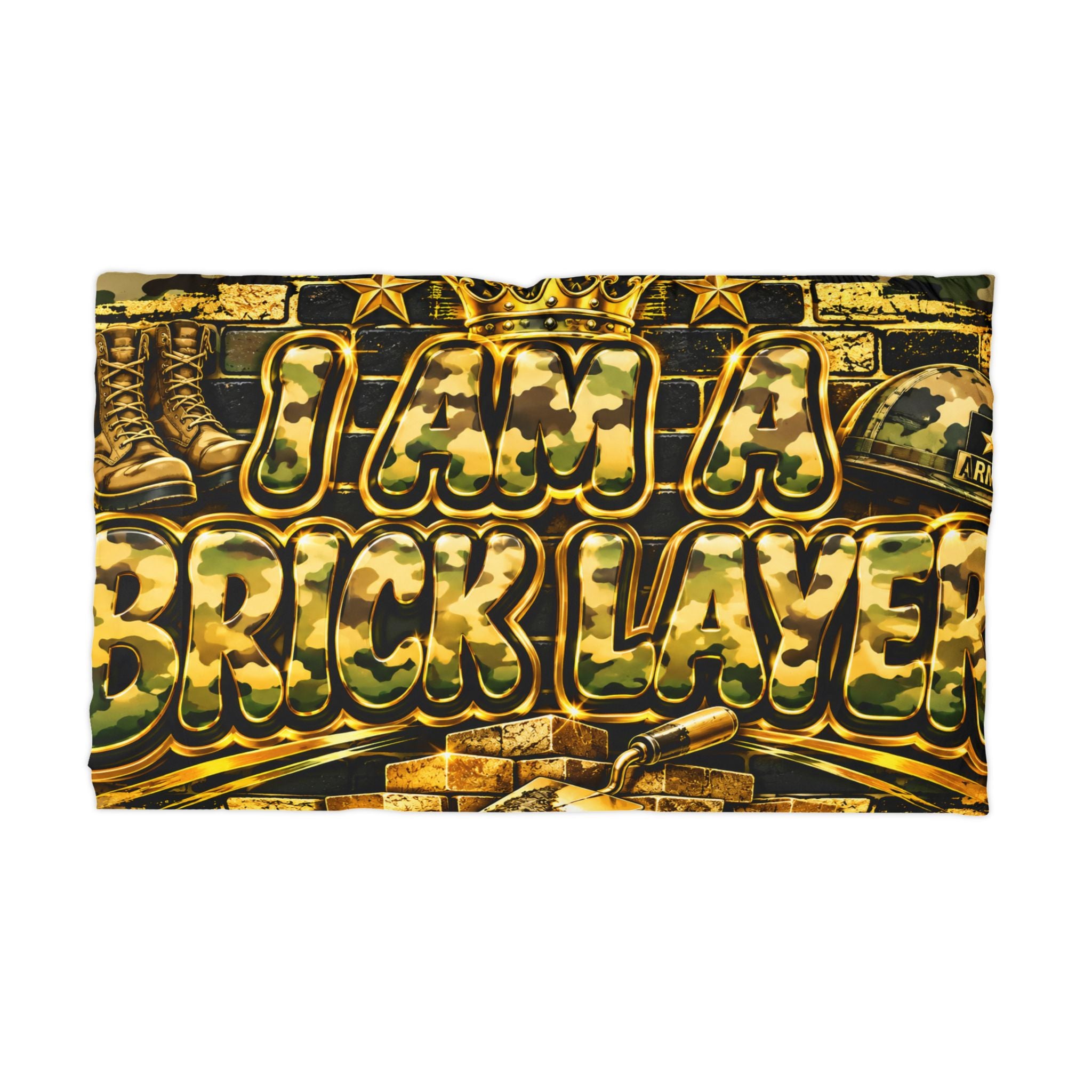 I AM A BRICKLAYER Microfiber Pillowcase – Bold Construction Worker Gift