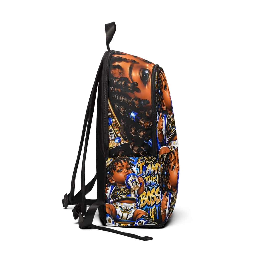 I Am The Boss Kids Backpack — Bold Graphic Fabric School Bag