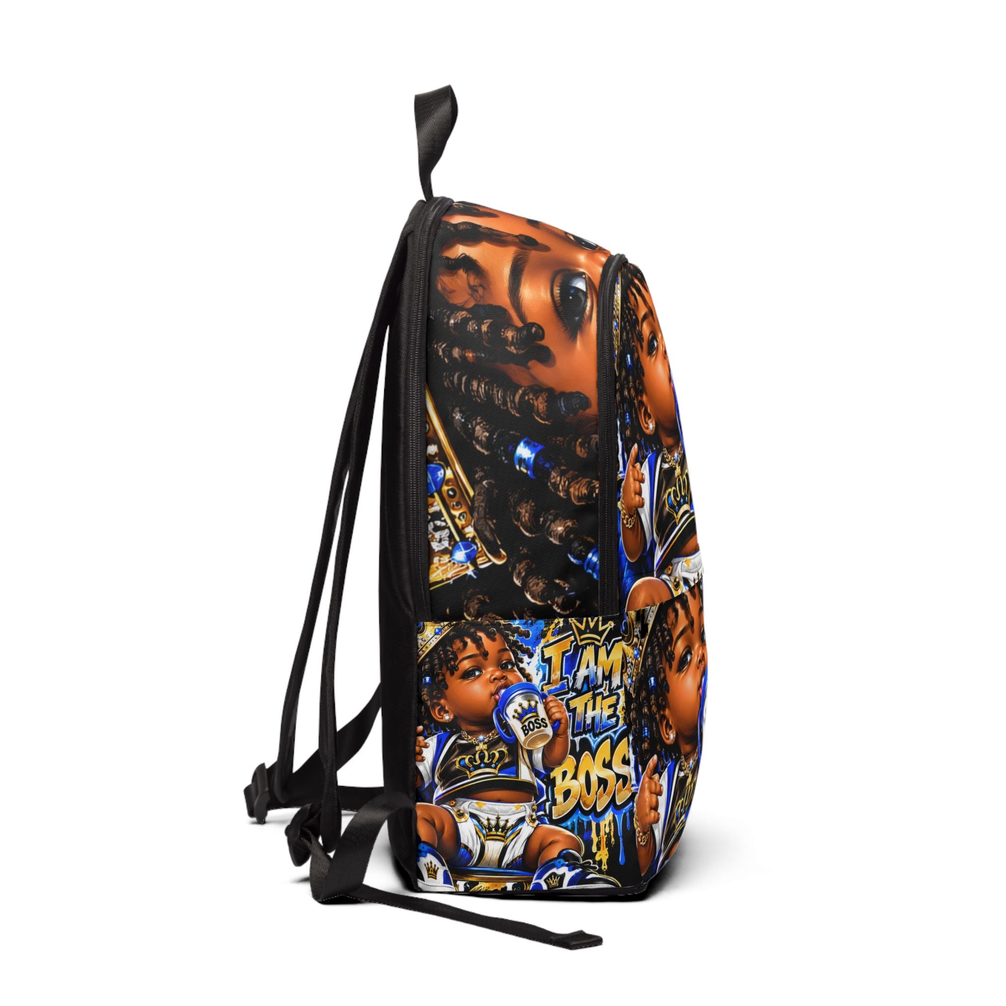 I Am The Boss Kids Backpack — Bold Graphic Fabric School Bag