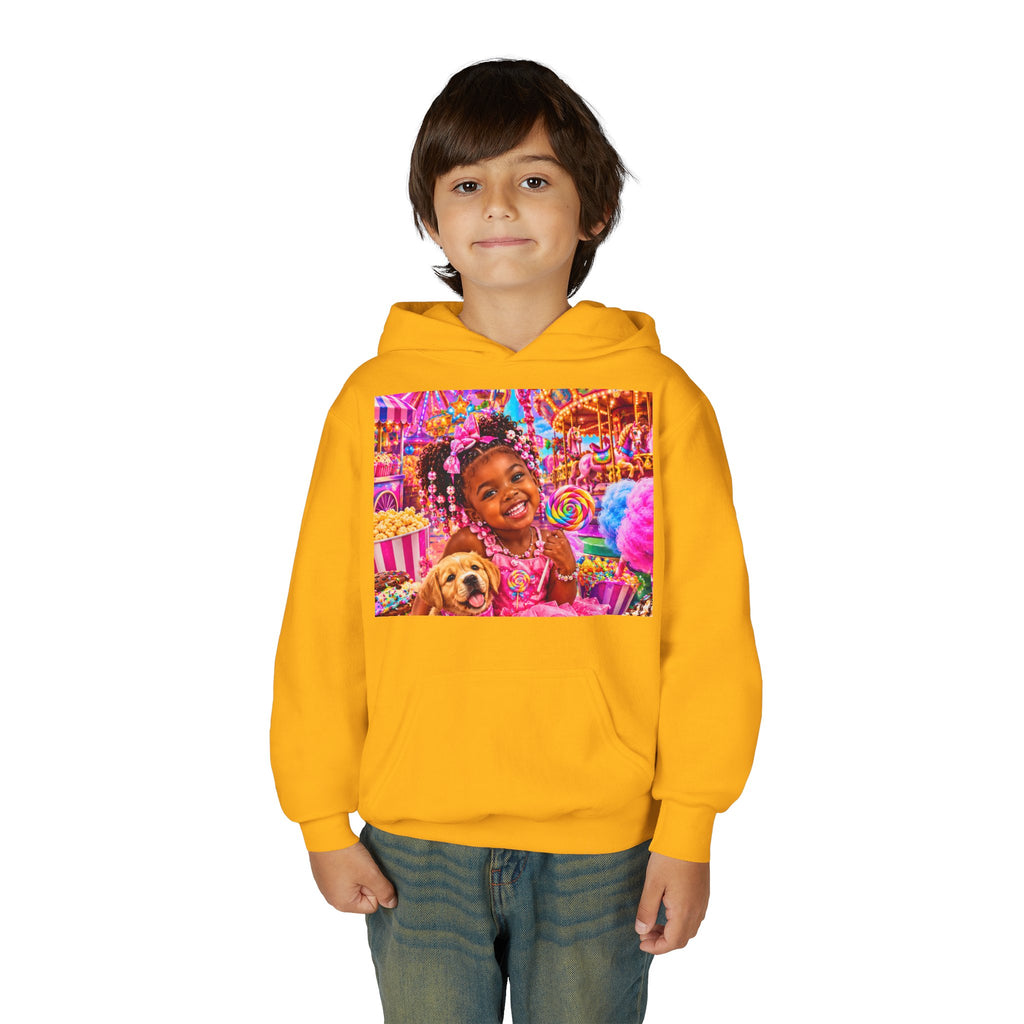 Youth Carnival Girl and Puppy Fairground Hoodie