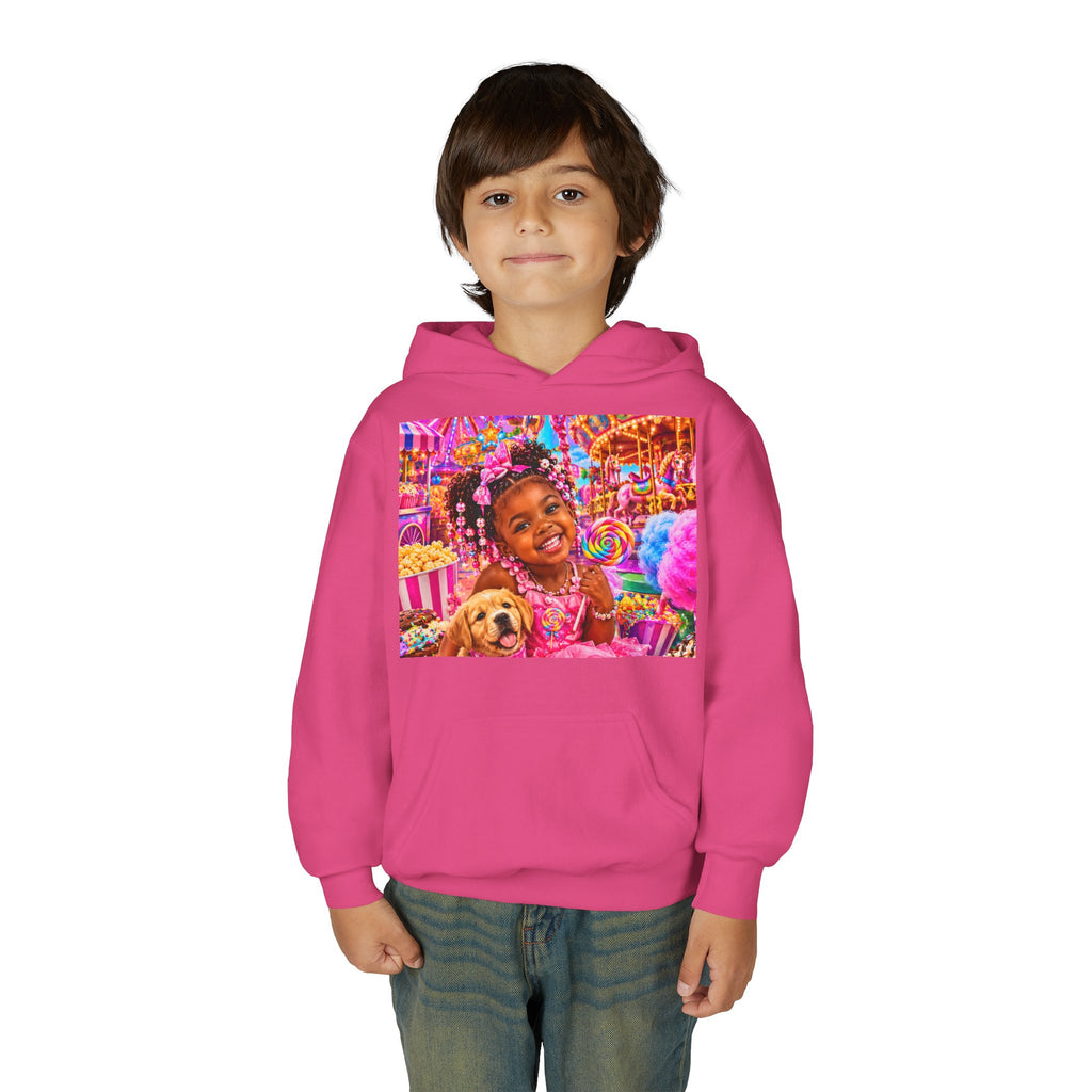 Youth Carnival Girl and Puppy Fairground Hoodie