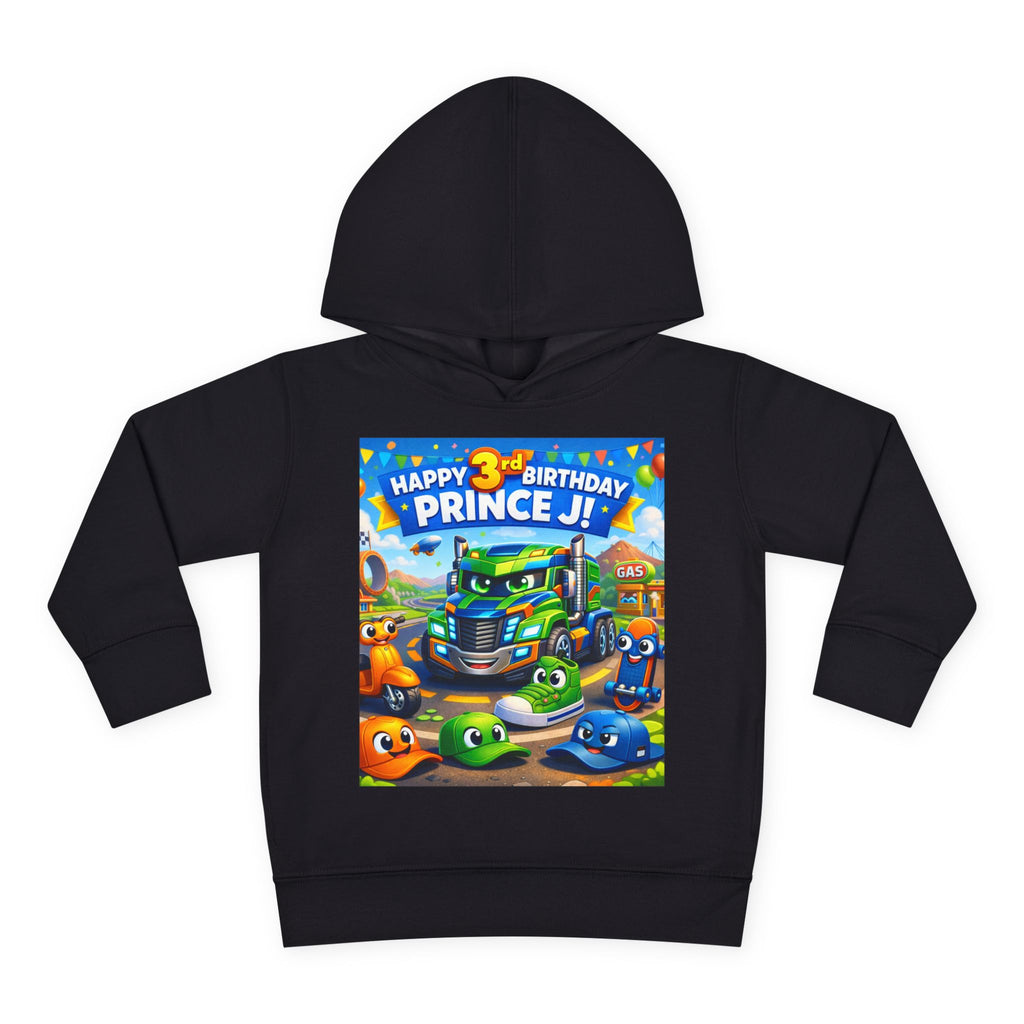 Toddler Hoodie — Colorful Birthday Truck & Candy Party Kids Pullover