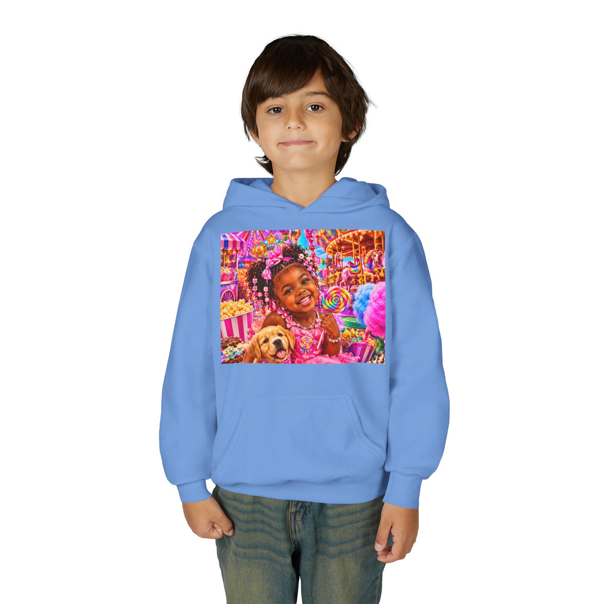 Youth Carnival Girl and Puppy Fairground Hoodie