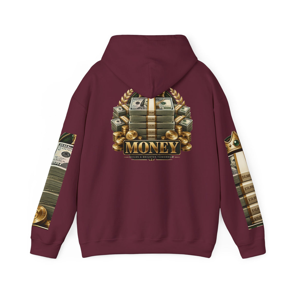 Hoodie — "You Mad At You Not Me! / You Can't Keep Up!" Flame Sleeve Graphic Hoodie