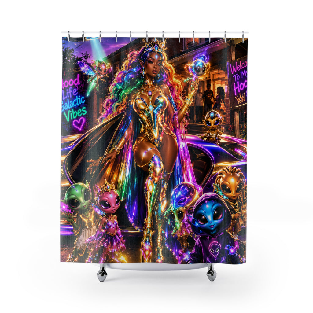 Cosmic Fantasy Goddess Shower Curtain