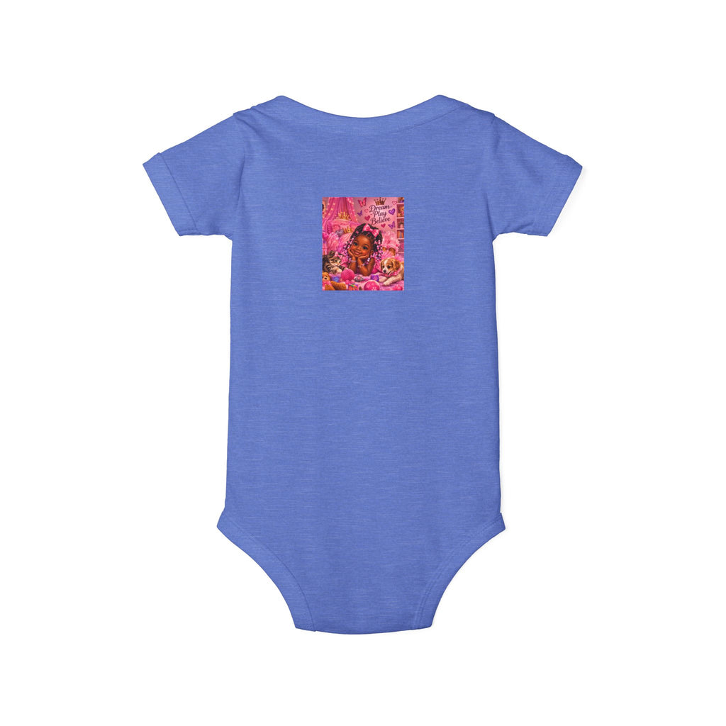 Pink Floral Baby Onesie – Cute Nursery Art Infant Jersey One Piece