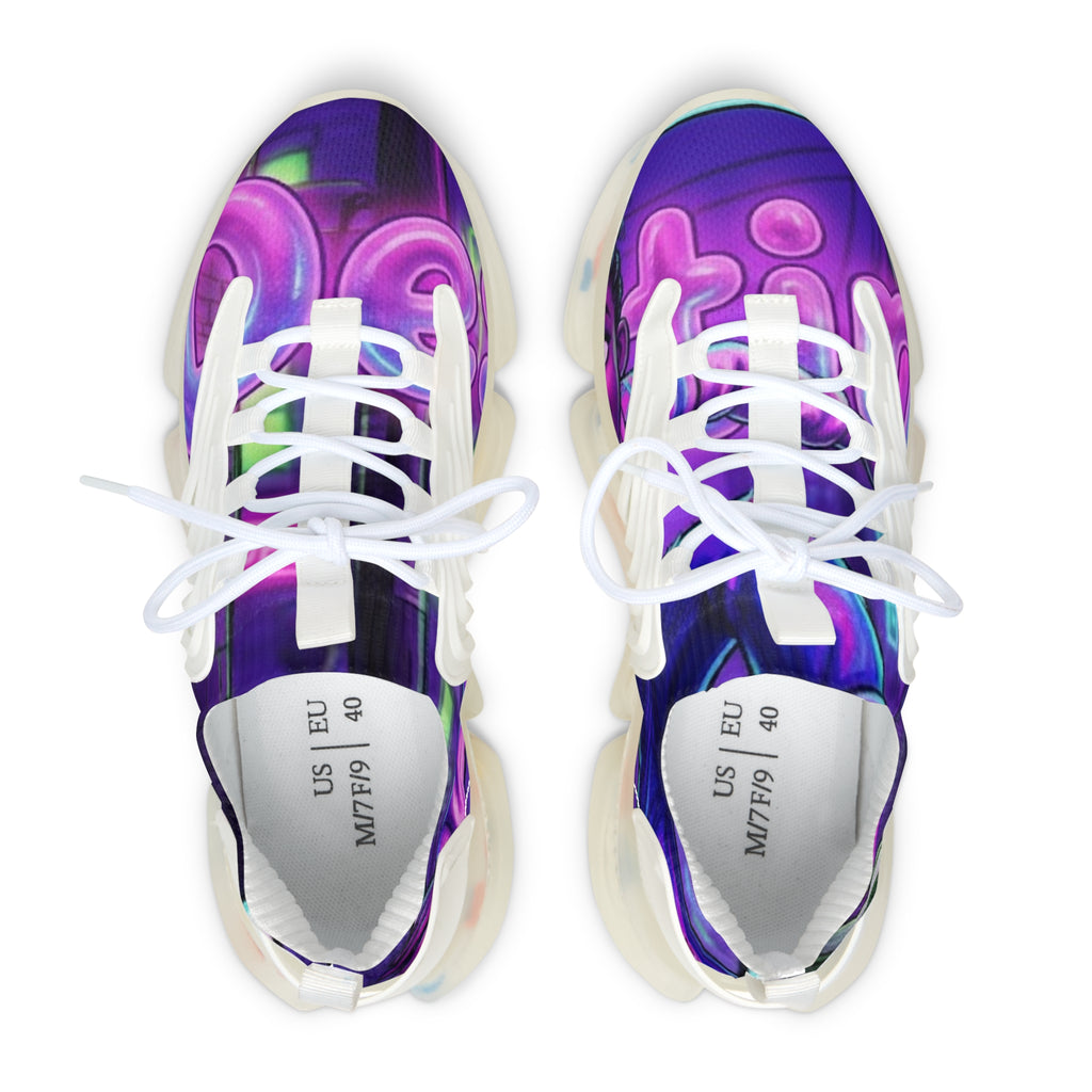 Women's Purple Galaxy Mesh Sneakers