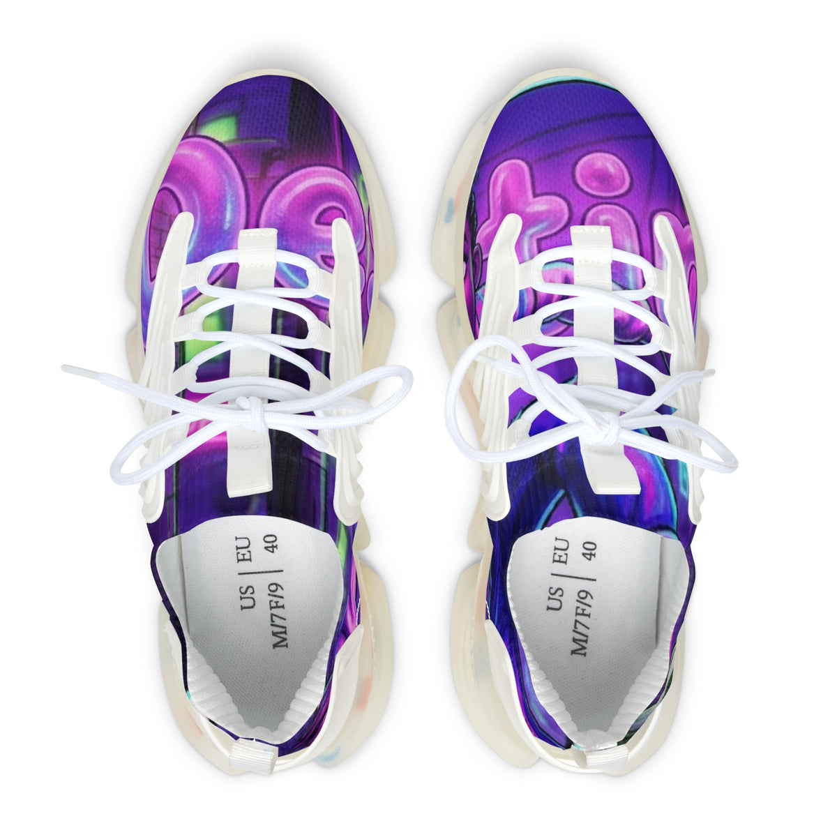 Women's Purple Galaxy Mesh Sneakers