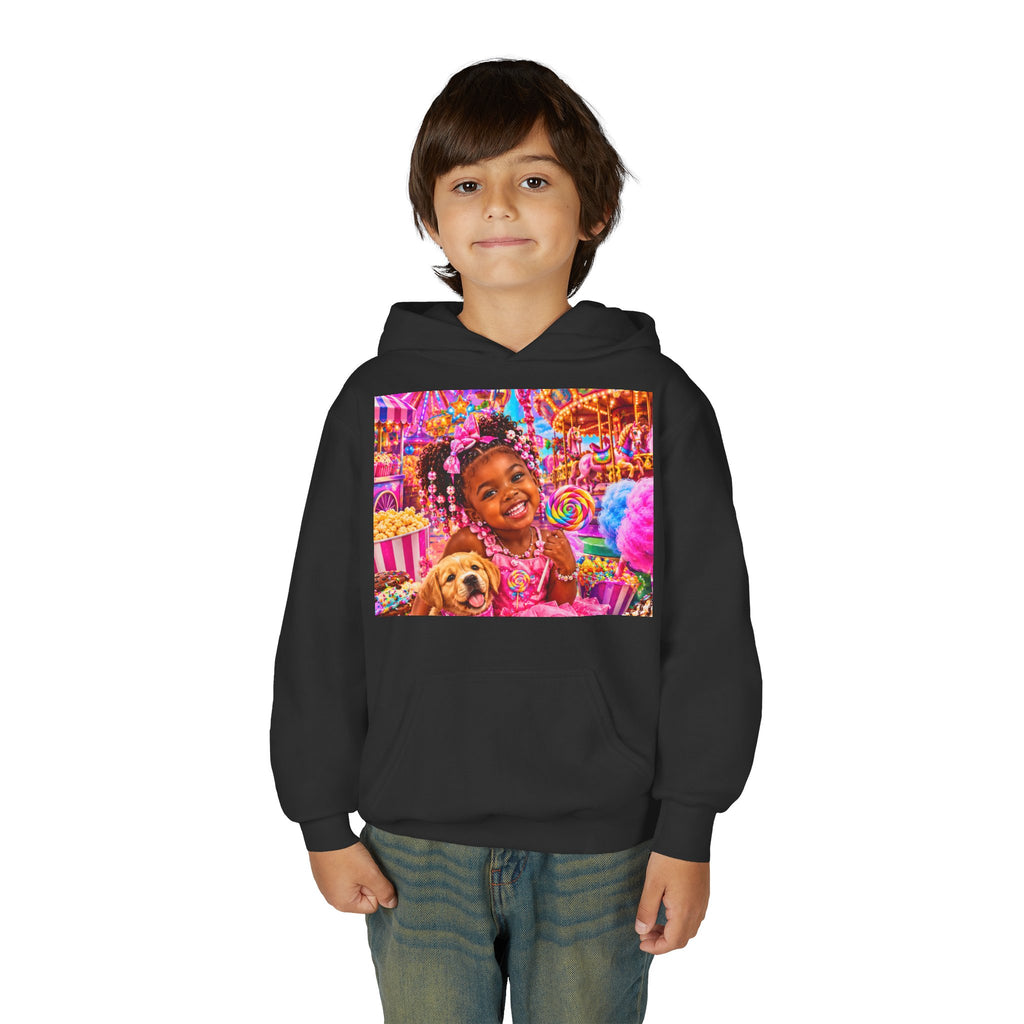 Youth Carnival Girl and Puppy Fairground Hoodie