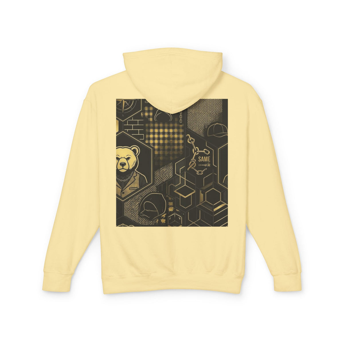 Geometric Bear Graphic Hoodie