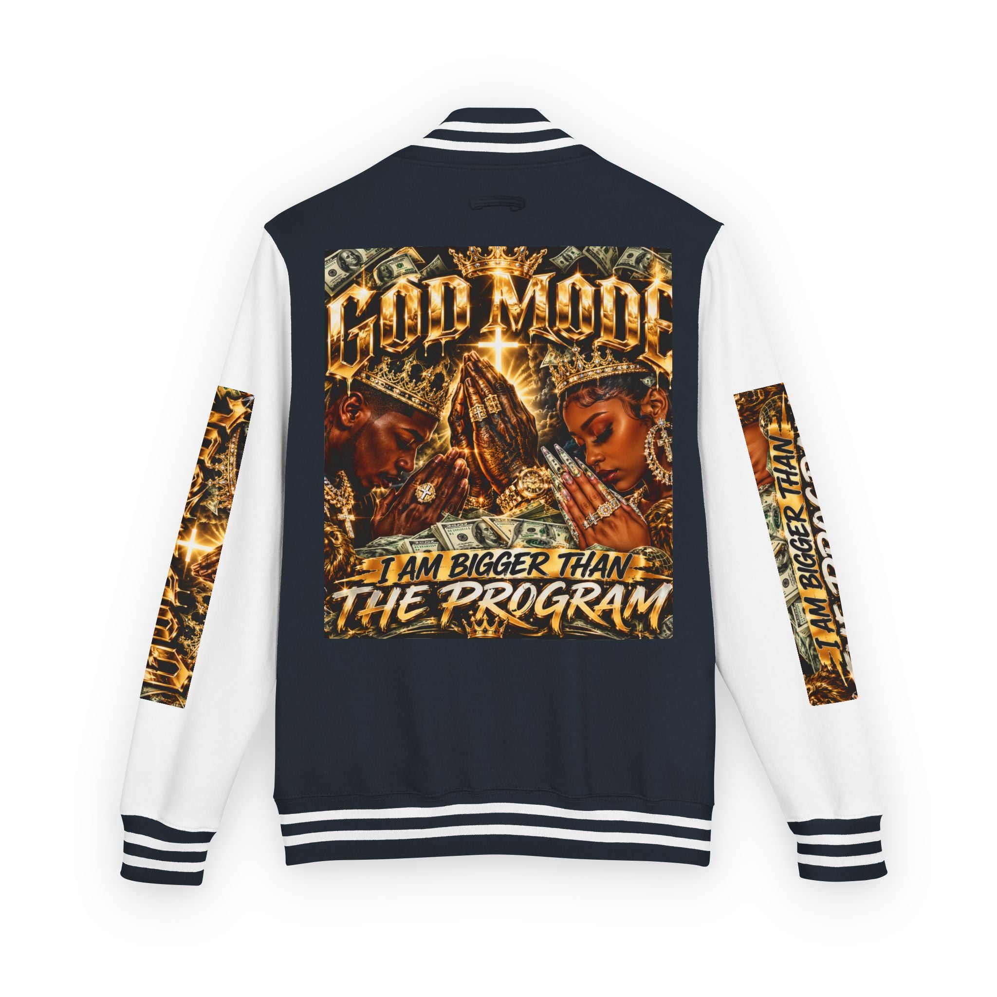 Letterman Jacket — 'I Am Bigger Than The Program' Graphic Varsity Jacket