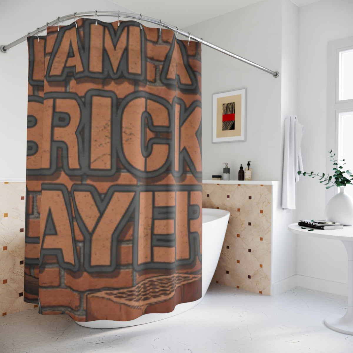 Jamaica Bricklayer Shower Curtain