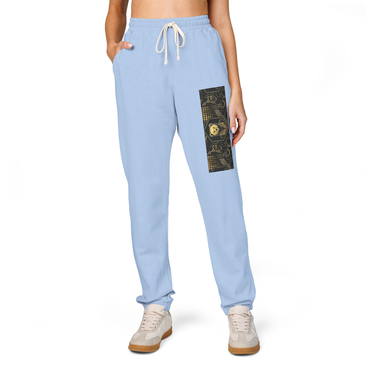 Distressed Graphic Fleece Sweatpants