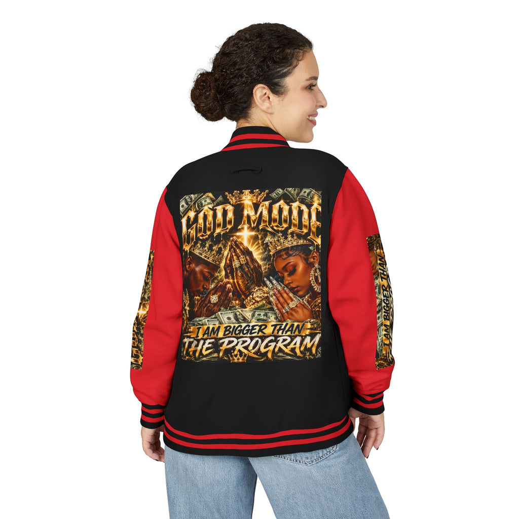 Letterman Jacket — 'I Am Bigger Than The Program' Graphic Varsity Jacket
