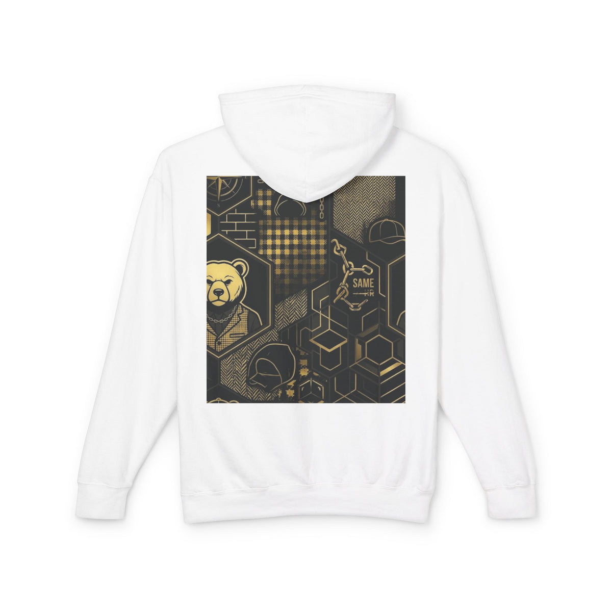Geometric Bear Graphic Hoodie