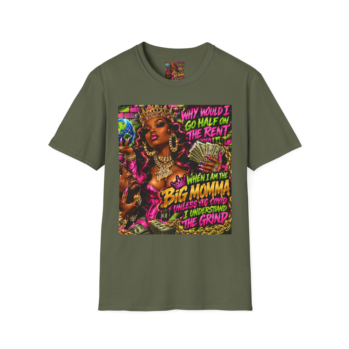 Big Momma Graphic T-Shirt – Bold Retro Hip-Hop Streetwear