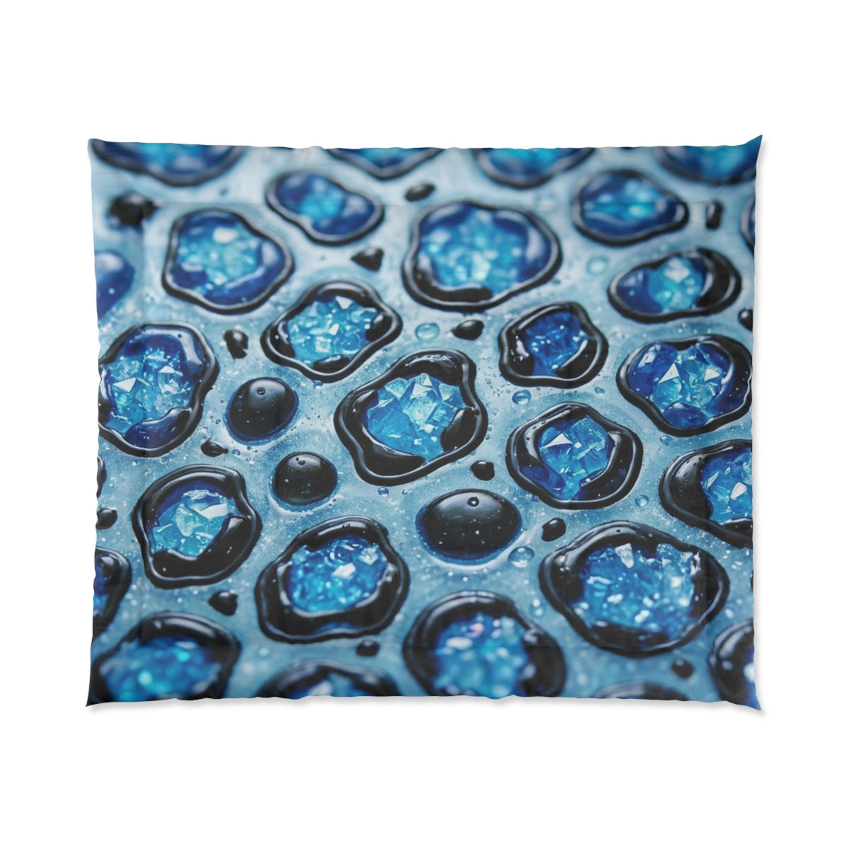 Blue Agate Geode Pattern Comforter