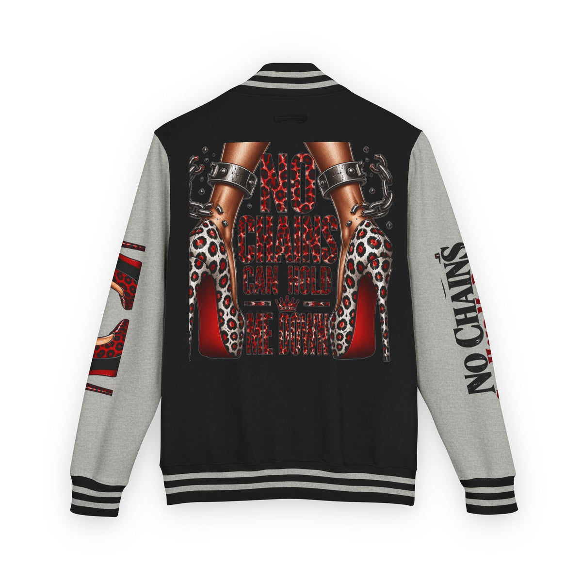 No Chains Letterman Jacket – Bold Streetwear Varsity Bomber