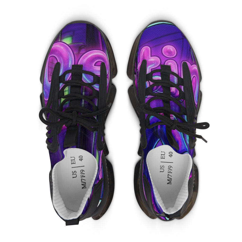 Women's Purple Galaxy Mesh Sneakers