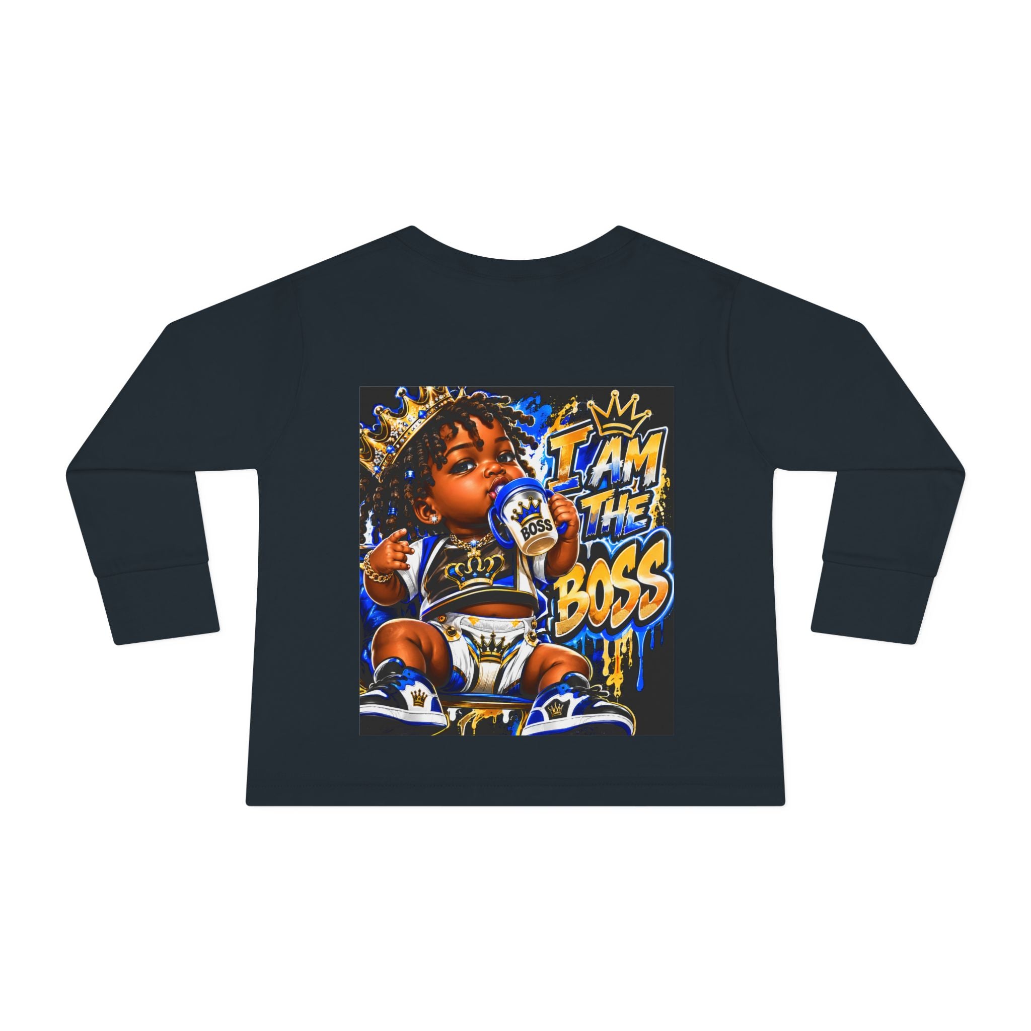 I Am The Boss Toddler Long Sleeve Tee — Cute Urban Baby Graphic Shirt